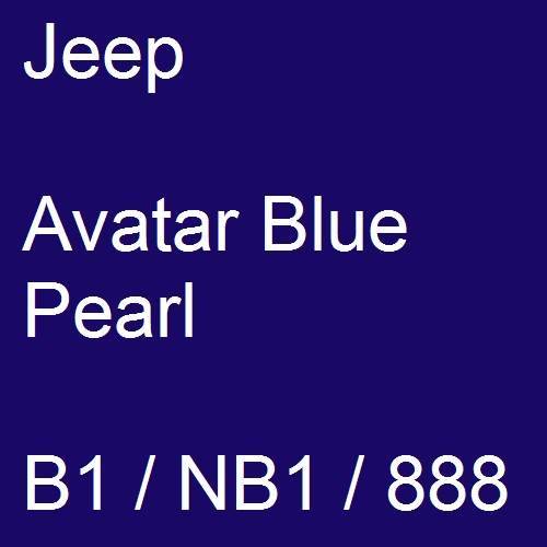 Jeep, Avatar Blue Pearl, B1 / NB1 / 888.